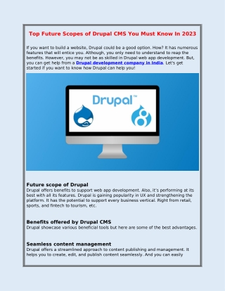 Top Future Scopes of Drupal CMS You Must Know In 2023