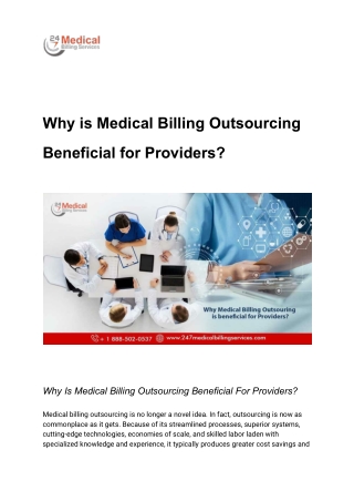 Why is Medical Billing Outsourcing Beneficial for Providers