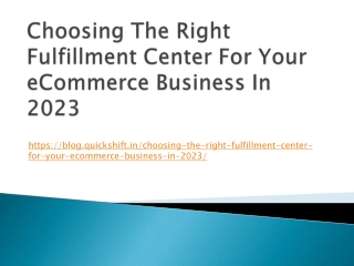 Choosing The Right Fulfillment Center For Your eCommerce