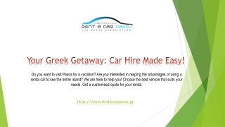 Car Hire Made Easy!