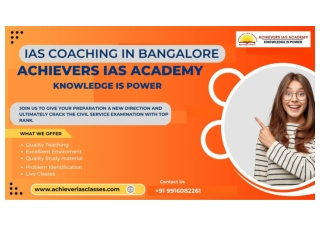 IAS Coaching In Bangalore