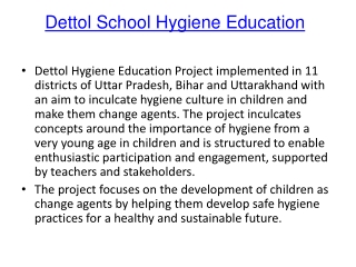 Dettol School Hygiene Education