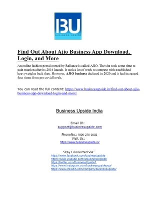 Find Out About Ajio Business App Download, Login, and More