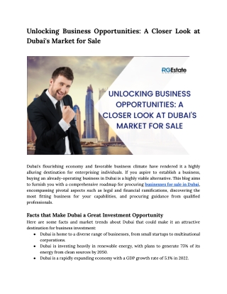 Unlocking Business Opportunities_ A Closer Look at Dubai's Market for Sale.docx