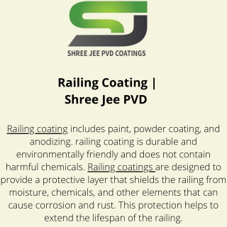 Railing Coating  Shree Jee PVD