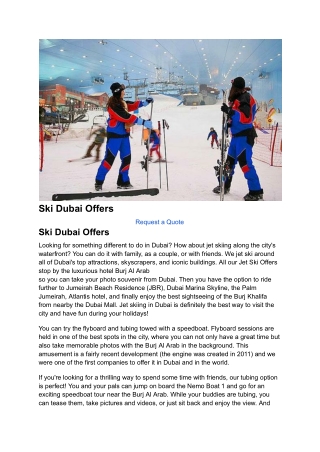 Ski Dubai Tour