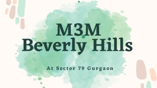 M3M Beverly Hills Sector 79 Gurugram - Residential Apartments