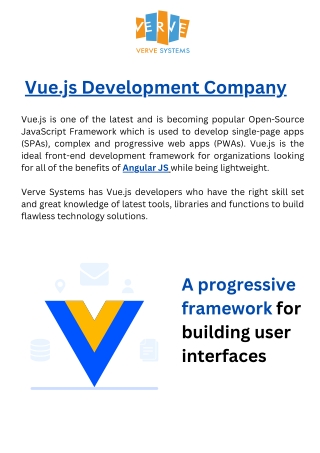 Vue.js Development Company - Verve Systems