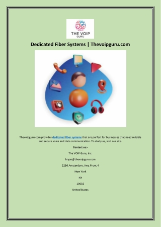 Dedicated Fiber Systems | Thevoipguru.com