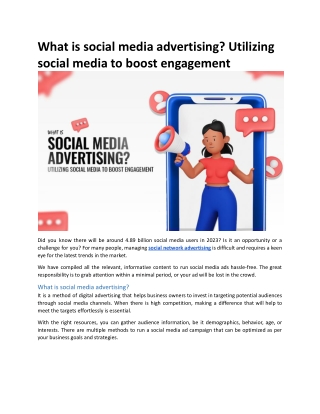 What is social media advertising? Utilizing social media to boost engagement