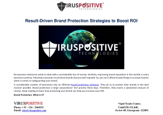 Result-Driven Brand Protection Strategies To Boost ROI