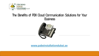 The Benefits of PBX Cloud Communication Solutions for Your Business