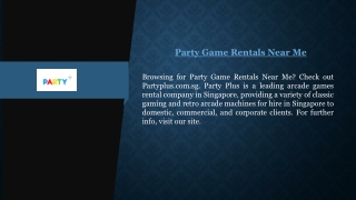 Party Game Rentals Near Me Partyplus.com.sg