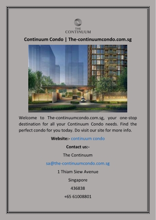 Continuum Condo  The-continuumcondo.com.sg