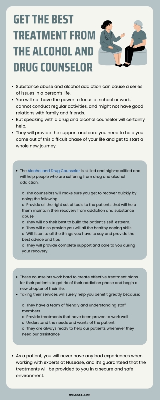 Get The Best Treatment From The Alcohol And Drug Counselor