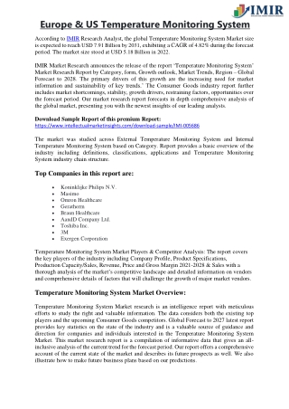 Europe & US Temperature Monitoring System Market