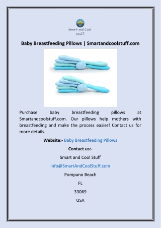 Baby Breastfeeding Pillows  Smartandcoolstuff