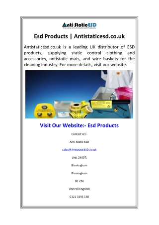 Esd Products  Antistaticesd.co.uk