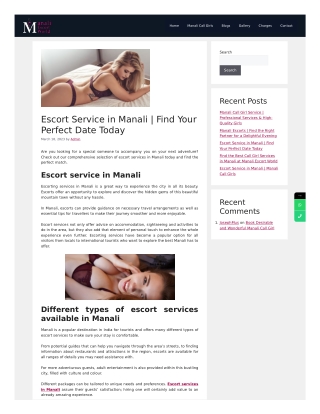 Escort Service in Manali  Find Your Perfect Date Today