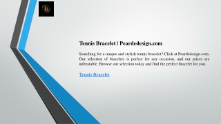 Tennis Bracelet  Peardedesign.com