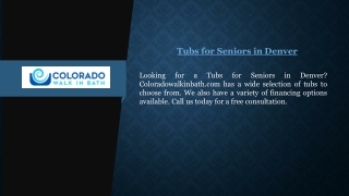 Tubs for Seniors in Denver  Coloradowalkinbath.com