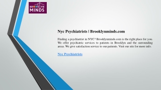 Nyc Psychiatrists  Brooklynminds.com