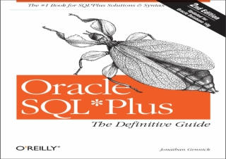[DOWNLOAD PDF] Oracle SQL*Plus: The Definitive Guide (Definitive Guides) android