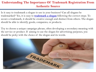 Understanding The Importance Of Trademark Registration From Authentic Source