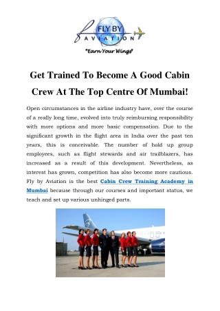 Cabin Crew Training Academy in Mumbai  Call-7710087776