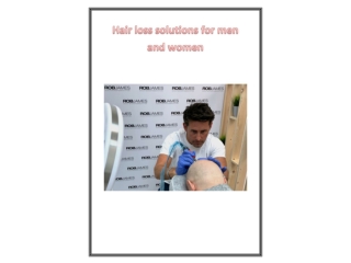 Hair loss solutions for men and women
