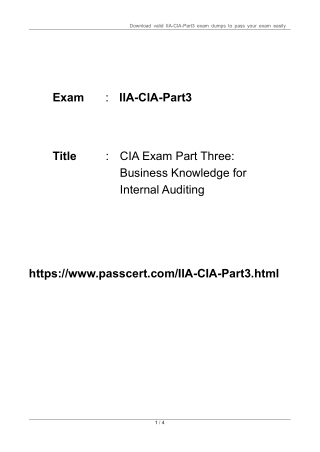 CIA Exam Part 3 IIA-CIA-Part3 Update Dumps 2023