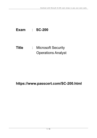 Microsoft SC-200 Updated Dumps 2023