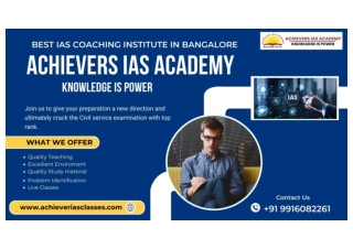 Best IAS Coaching Institute In Bangalore - Achievers IAS Academy