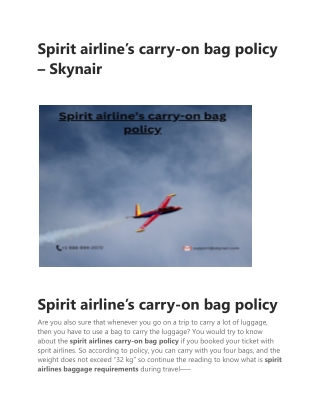 Spirit airline