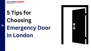 5 Tips for Choosing Emergency Door in London