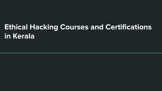 Ethical hacking course and certification