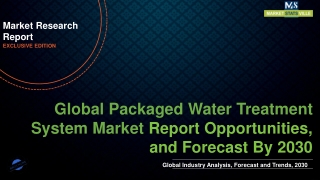 Packaged Water Treatment System Market Worth US$ 49,760.9 million by 2030