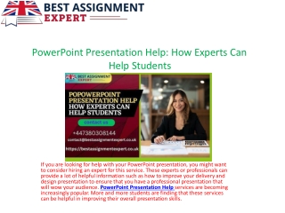 PowerPoint Presentation Help How Experts Can Help Students
