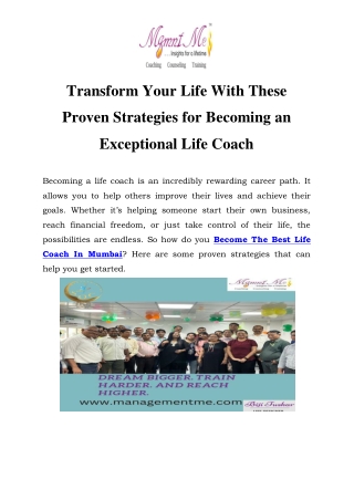 Become The Best Life Coach In Mumbai Call-7428590012