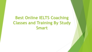 Best Online IELTS Coaching Classes and Training By Smart Study