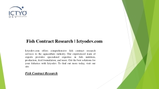 Fish Contract Research  Ictyodev.com