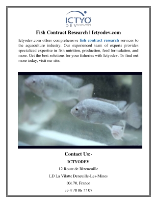 Fish Contract Research | Ictyodev.com