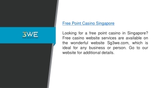 Free Point Casino Singapore Sg3we.com