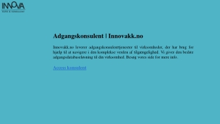 Adgangskonsulent  Innovakk.no