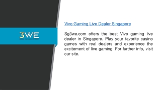 Vivo Gaming Live Dealer Singapore Sg3we.com