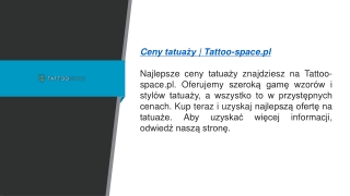 ceny tatuaży