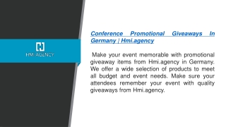 Conference Promotional Giveaways in Germany