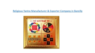 Religious Yantra Manufacturer & Exporter Company in Bareilly