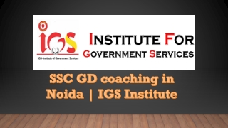 SSC GD coaching in Noida