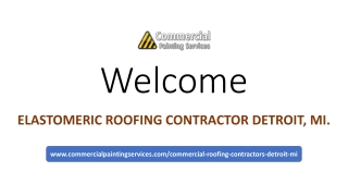 Commercial Elastomeric Roofing Michigan Detroit